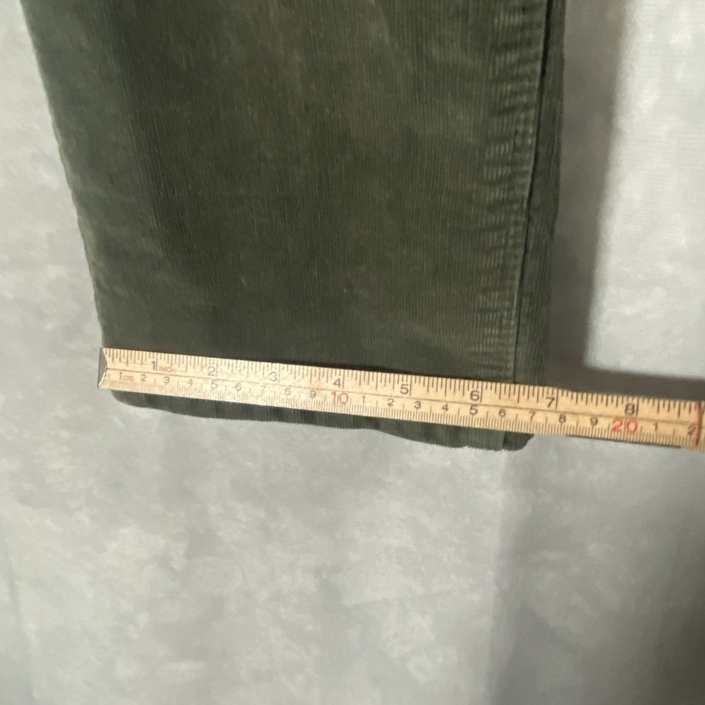 2016 Denim By Parasuco Mid-Rise Straight Size 14 Green Corduroy Pants - Picture 6 of 7